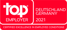 Siegel des Top Employers Institute: wir sind als Top Employers Deutschland zertifiziert