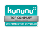 [Translate to French:] Kununu Siegel: Top Company
