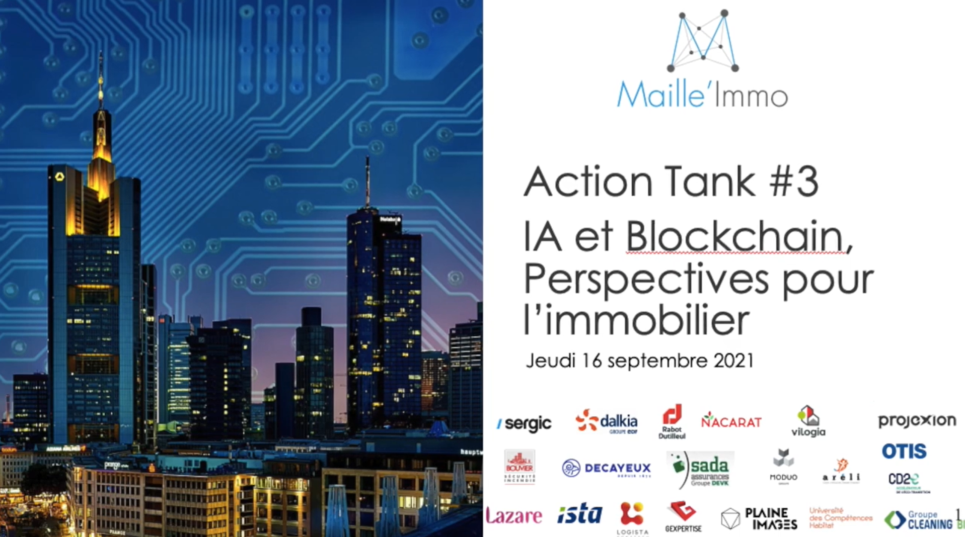 Maille'Immo - Action Tank #3 - IA et Blockchain - Table ronde N°1