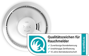 Rauchmelder mit Qualitätszeichen